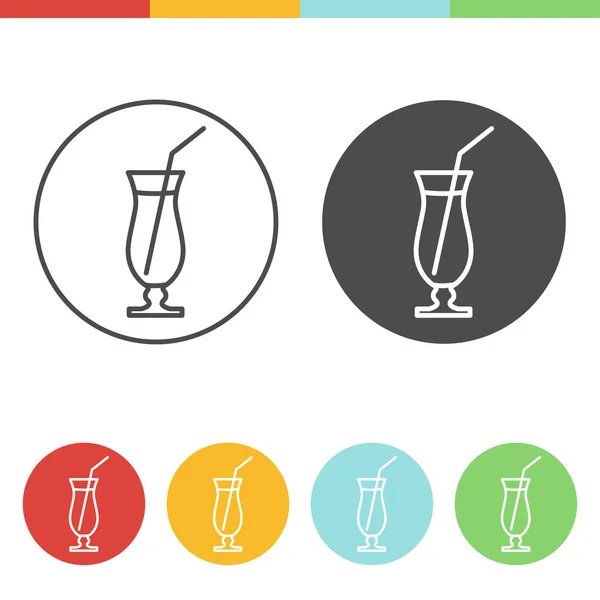 Icons of cocktail glasses — Stock Vector