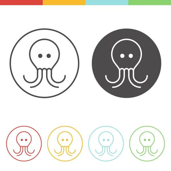 Sada ikon chobotnice — Stockový vektor