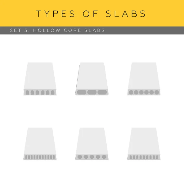 Isometrische Hohlkernplatten — Stockvektor