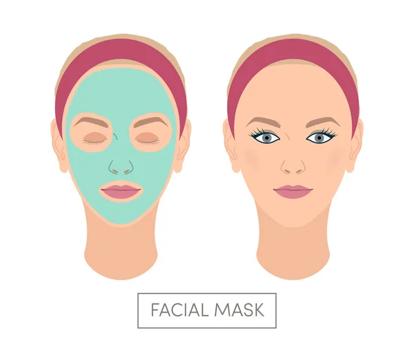 Obličejové masky koncept — Stockový vektor