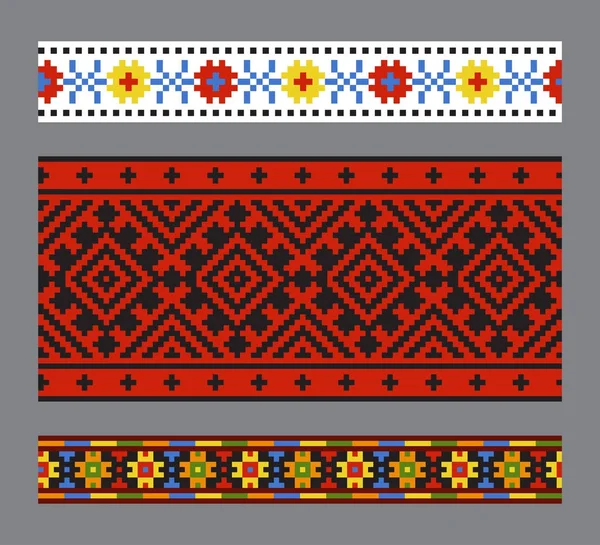 Motifs sans couture ukrainiens ethniques — Image vectorielle