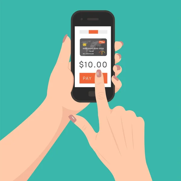 Concetto di pagamento mobile — Vettoriale Stock
