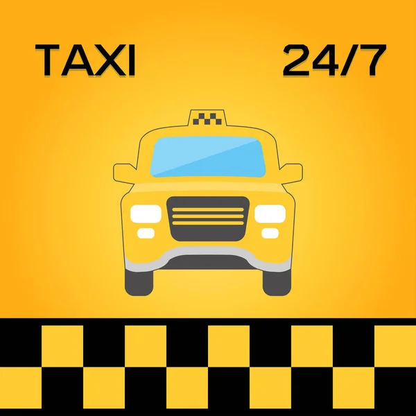 Round-the-clock taxi service — Stock Vector