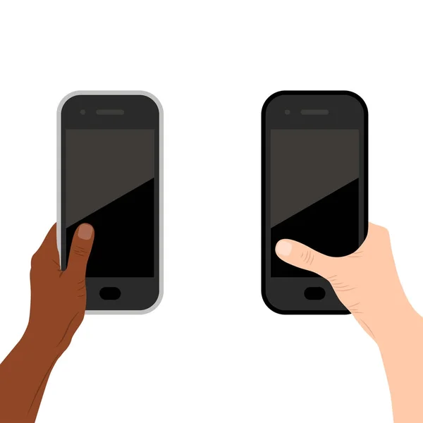 Vektor Smartphone in den Händen — Stockvektor