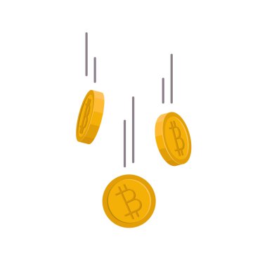 Dönen bitcoin vektör