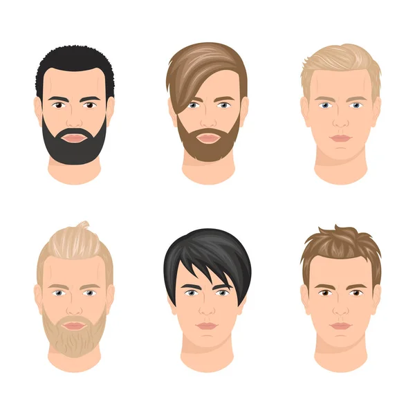 Man's haircuts collection — Stock Vector