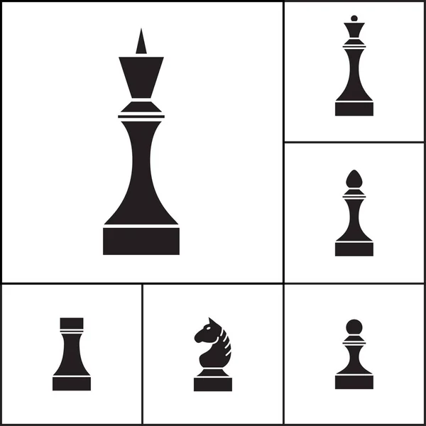 Set di pezzi di scacchi — Vettoriale Stock