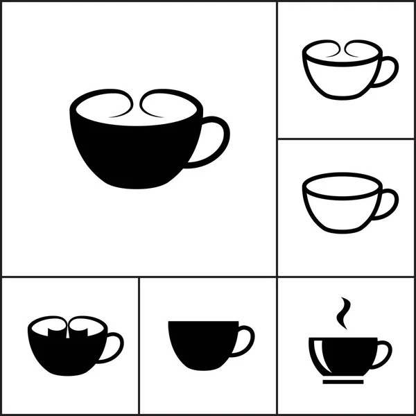 Iconos de taza de café — Archivo Imágenes Vectoriales