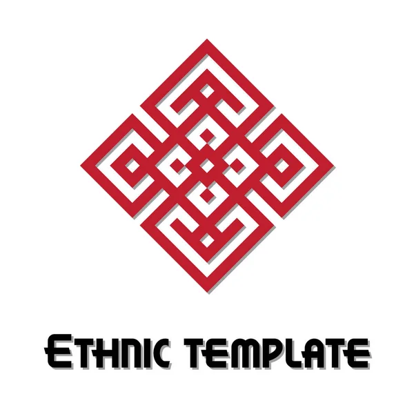 Ethnic frame template — Stock Vector