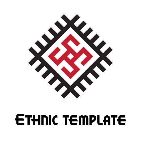 Ethnic frame template — Stock Vector