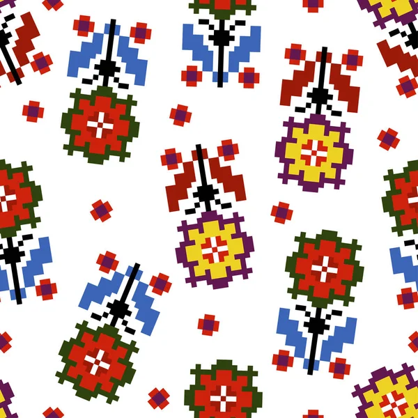 Motif Floral Vectoriel Sans Couture — Image vectorielle