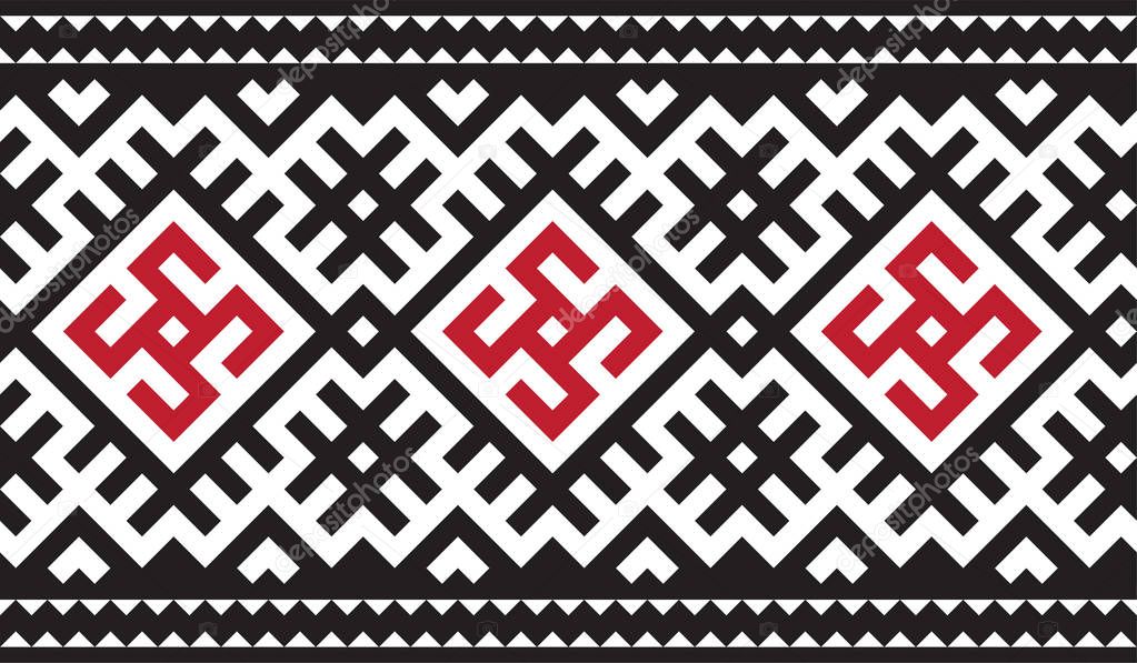 Vector illustration of Ukrainian seamless pattern