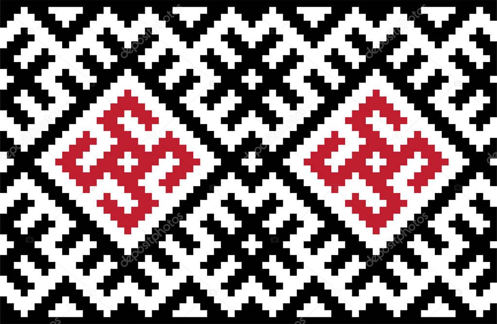 Vector illustration of Ukrainian seamless pattern