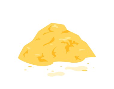 Basit düz biçimli vektör kum simgesi