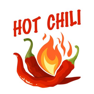 Chili biberi simgesi düz stil, vektör