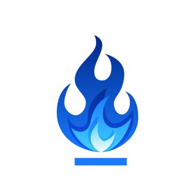 Gaz alevi, düz şekilde vektör illüstrasyonuName