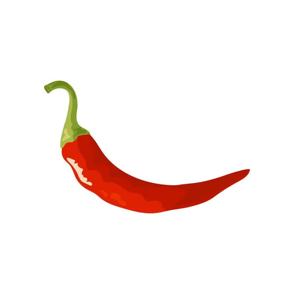 Icône de piment rouge dans un style plat, vecteur — Image vectorielle