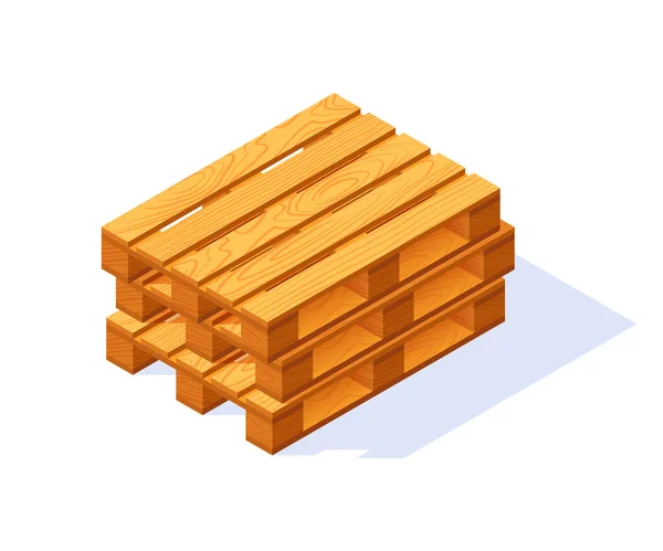 Ícone de palete de madeira vetorial em estilo plano —  Vetores de Stock