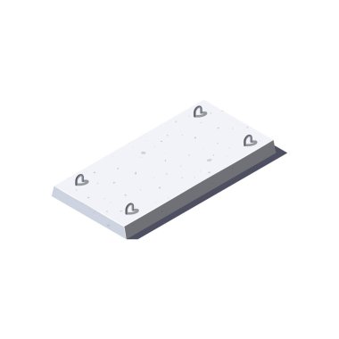 Düz stil, vektör biçiminde beton levha simgesi