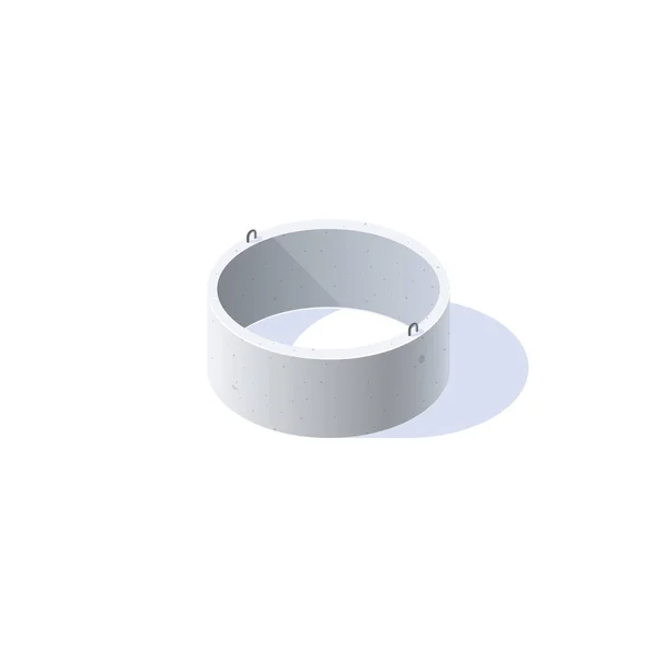 Beton ring icoon in platte stijl, vector — Stockvector