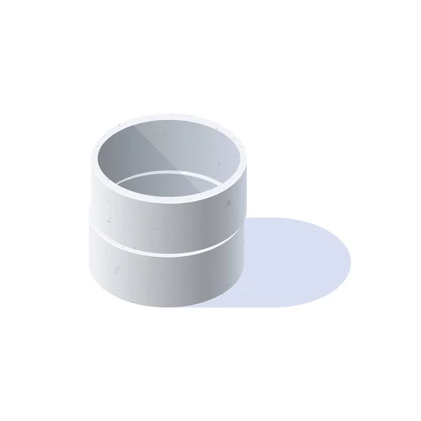 Beton ring icoon in platte stijl, vector — Stockvector