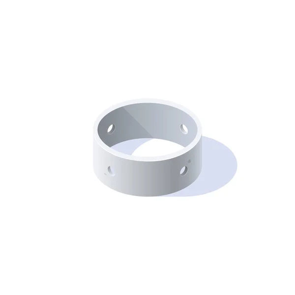 Beton ring icoon in platte stijl, vector — Stockvector