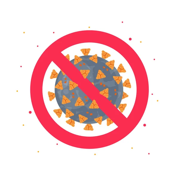 Stoppt Das Coronavirus Konzept Wuhan 2019 Ncov Vektor Illustration Flachen — Stockvektor