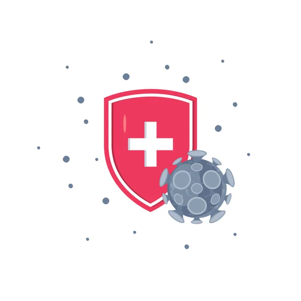 Immune system icon in flat style, vector — Stock Vector