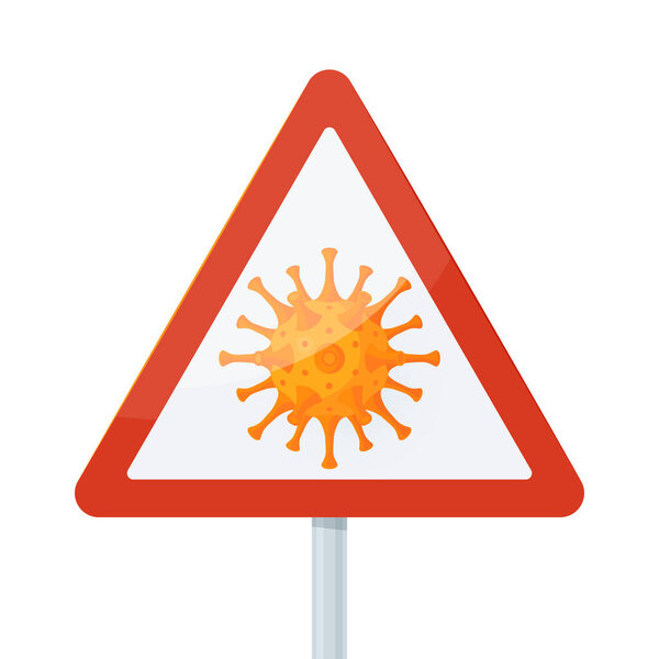 Corona virus icon in cartoon style, vector