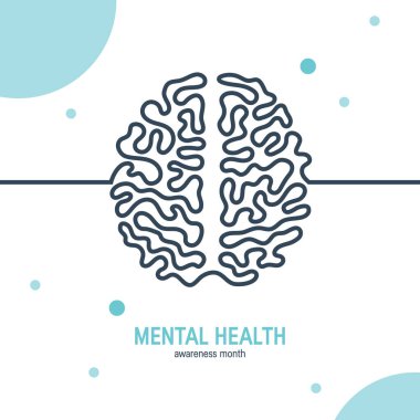 Beyin sürekli çizgi ikonu. Psikoterapist, akıl sağlığı klinikleri, nörolog şablonu. Beyaz arkaplanda izole edilmiş vektör illüstrasyonu.