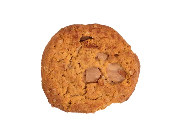 孤立在白色背景上的整个焦糖苹果饼干 — 图库照片