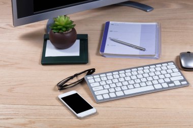 Temiz masaüstü seçin odak ile çalışma 