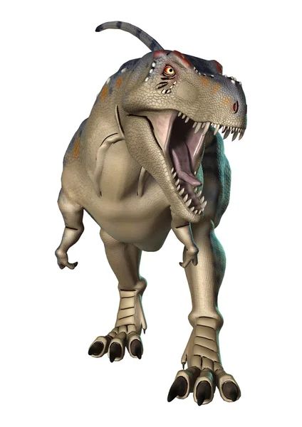白の 3 d のレンダリング恐竜ティラノサウルス — ストック写真