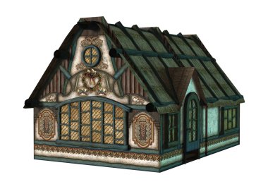 3D render Fairytale yazlık beyaz