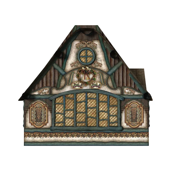 Representación 3D Fairytale Cottage en blanco —  Fotos de Stock