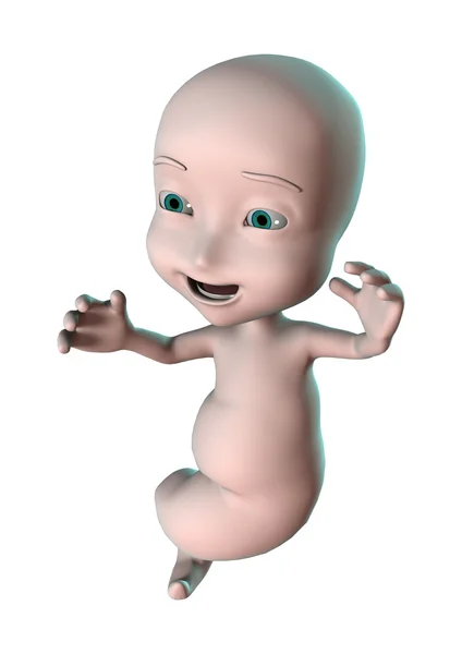 3D Rendering Cartoon Ghost on White — Stock Photo, Image