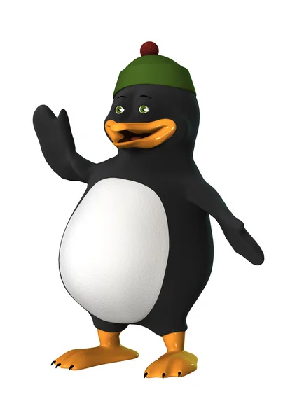 3D-Rendering Cartoon Pinguin auf weiß — Stockfoto