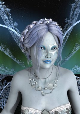 3D render Winter Fairy