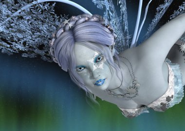 3D render Winter Fairy