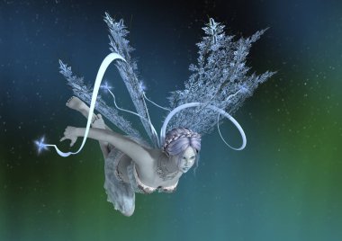 3D render Winter Fairy