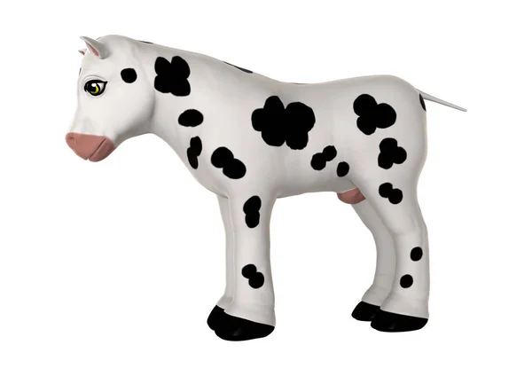 Vaca de renderização 3D em branco — Fotografia de Stock