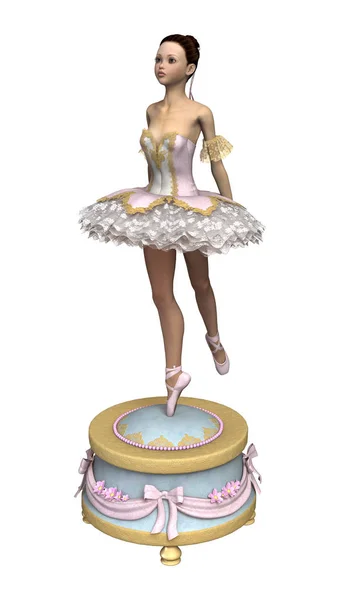 Rendering 3D Ballerina — Foto Stock