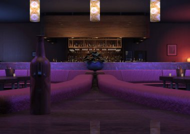 3D render Lounge Bar
