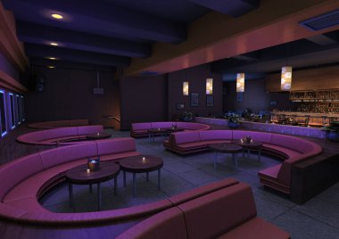 3D render Lounge Bar