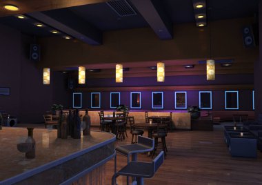 3D render Lounge Bar