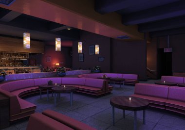 3D render Lounge Bar