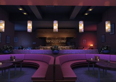 3D render Lounge Bar