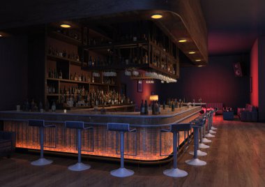 3D render Lounge Bar