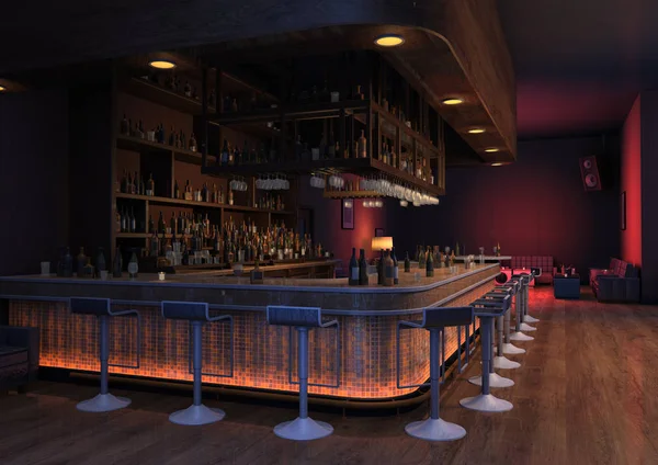 3D render Lounge Bar