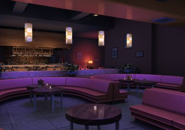 3D render Lounge Bar
